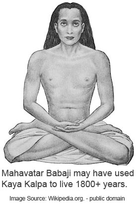 Mahavatar Babaji may have used Kaya Kalpa to live 1800+ years