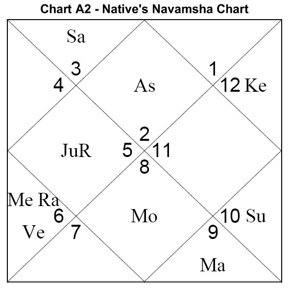 Vedic Astrology Charts for The Navamsha Chart by Michael Laughrin